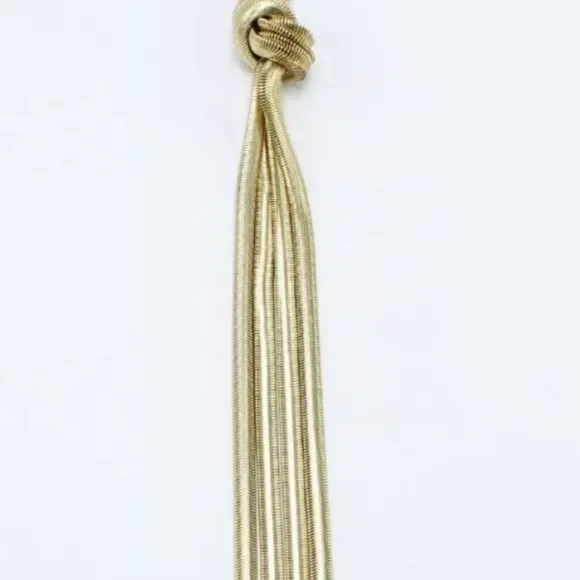 NWT Gold Knotted Snake Chain Necklace by INC. - Picture 2 of 2